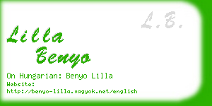 lilla benyo business card